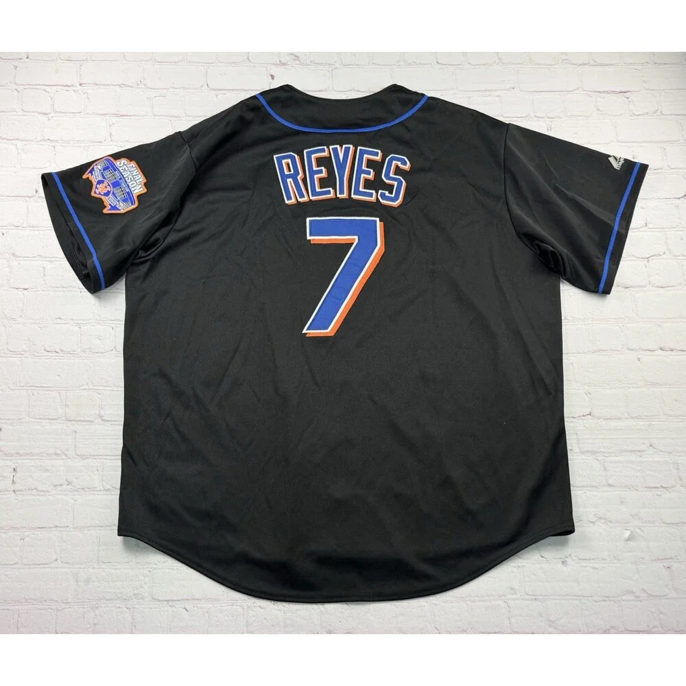 Jose Reyes #7 New York Mets Majestic Alternate 2008 Final Season Shea Jersey XXL